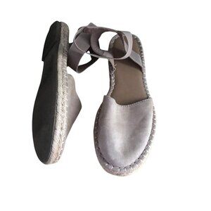 BRASH Espadrille Closed Toe Ankle Wrap Sandal